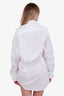 Vivienne Westwood White Cotton Logo Button Up Dress Size S