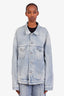 Balenciaga Blue Denim FW19 Button Up Jean Jacket Size 38