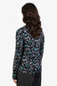 Dries Van Noten Blue Long Sleeve Mock Neck Top Size M