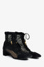 Christian Dior Black Suede Mesh Net Booties Size 39
