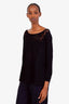 Sandro Black Cotton Half Sleeve Shirt Size 1