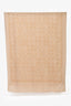 Pre-loved Chanel™ 2014-16 Beige Cashmere Silk Blend CC Logo Pattern Frayed Edges Scarf