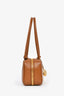 Miu Miu Brown Leather Logo Small 'Beau' Top Handle Bag