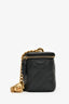 Pre-loved Chanel™ 2022 Black Caviar Mini Vanity On Chain - Heart Crush