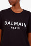 Balmain Black Cotton Logo T-Shirt Size XL