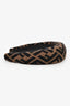 Fendi Brown Wool FF Zucca Headband