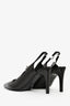 Hermès Black Leather Pointed Kelly 'Lover' Slingback Heels Size 38