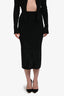 Vince Black Knit Beaded Pencil Skirt with Slit Size XS