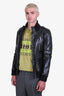Gucci Black Leather Bomber Jacket Size 50 Men's