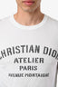 Christian Dior White Cotton 'Christian Dior Atelier Paris Avenue Montaigne' Long Sleeve T-Shirt Size M