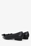 Salvatore Ferragamo Black Calf Leather Viva Bow Ballerina Flats Size 7