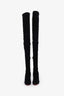 Christian Louboutin Black Suede Over The Knee 120 Heeled Boots Size 37