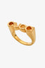 Gucci Gold Toned GG 'Script' Ring Size M