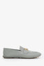 Fendi Blue Leather Baguette Loafers Size 39