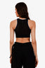 Pre-loved Chanel™ Black Logo Print Knit Cropped Tank Top Size XS