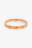Cartier 18K Pink Gold 4 Diamond Classic Love Bracelet Size 17