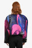 Maison Margiela 2019 Runway Grey Wool Herringbone Flamingo Print Cropped Jacket Size 36