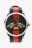 Gucci Red/Green Web Strap 'Le Marché des Merveilles' Watch