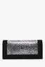 Pre-loved Chanel™ 2014 Metallic Python/Black Suede Trim Crystal CC 'Boy' Clutch