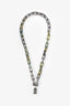 Louis Vuitton Silver Tone Plexiglass Monogram Chain Necklace