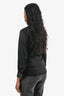 Theory Black Tie Front V Neck Cuffed Sleeve LS Top Size 2