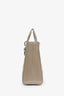 Christian Dior Beige Patent Leather Large Cannage Lady Dior Top Handle Bag with Strap