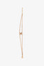 Celine Gold Tone Triomphe Suspender Double Chain Bracelet