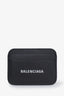 Balenciaga Black Leather Logo Card Holder