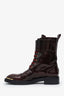 Louis Vuitton Burgundy Patent Leather Combat Boots Size 36