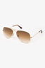 Ray Ban Gold Tone/Brown Aviator Sunglasses