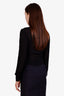 Nili Lotan Black Silk V-Neck Long Sleeve Blouse Size 2