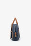 Christian Dior 2001 Blue Denim Double Saddle Bowler Bag