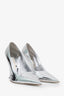Salvatore Ferragamo Silver Metallic Eva Pumps Size 9.5