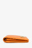 Salvatore Ferragamo Orange Leather Gancini Card Holder