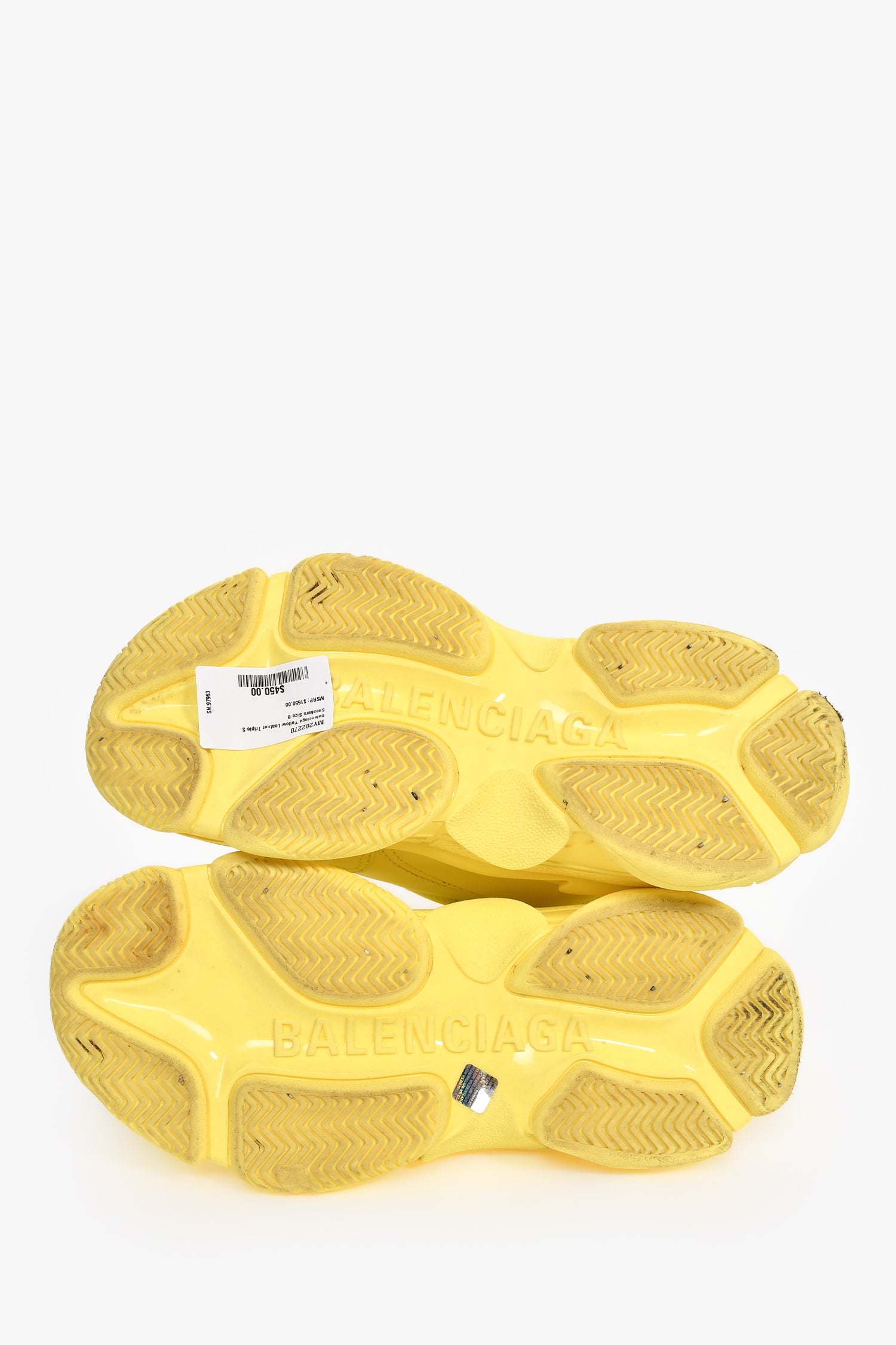 Balenciaga Yellow Leather Triple S Sneakers Size 8 – Mine & Yours