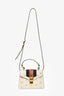 Gucci Cream Leather Web Star Edition Mini Sylvie Top Handle with Strap
