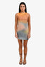 Staud Beige Multicolour Linen 'Boa' Mini Dress Size XS