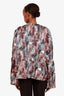 Marni Brown/Burgundy Patterned Long Sleeve Blouse Size 46