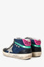 Golden Goose Blue Denim Bleak Leather Midstar Sneakers Size 37