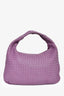 Petit sac hobo en cuir Intrecciato violet de Bottega
