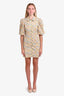 Birgitte Herskind Yellow Multicolour Floral Puff Sleeve Button Down Mini Dress Size 36