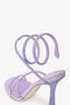 Rene Caovilla Purple Crystal Embellished Ankle Wrap Heels Size 6