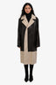 Balenciaga 2018 Runway Brown/Beige Fake Layering Belted Trench Coat Size 46