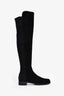 Stuart Weitzman Black Suede '5050' Over the Knee Boot Size 10