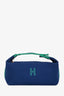 Hermès Marine Blue Canvas Small Bride-A-Brac Case