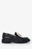 Roger Vivier Black Brushed Leather Buckled Viv' Rangers Loafers Size 37