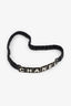 Pre-loved Chanel™ Black Lambskin Enamel Logo Belt Size 85