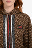 Burberry Brown Cotton TB Monogram Hoodie Size XS