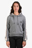 Dolce & Gabbana Grey/Cream Cotton Satin Hoodie Size 44