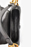 Christian Dior 2023 Black Leather Mini Saddle Bag